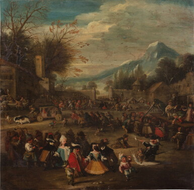 View full screen - View 1 of Lot 41. A Carnival scene | Scène de carnaval.
