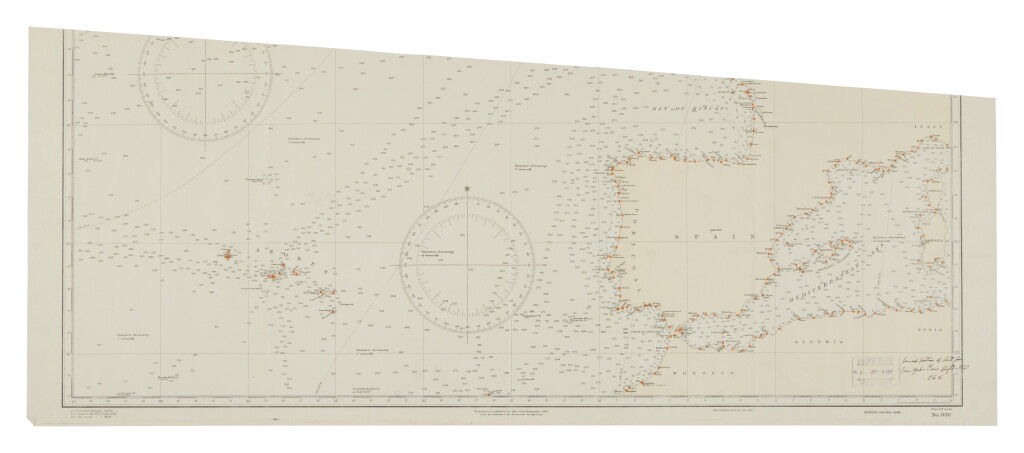 View full screen - View 1 of Lot 1148. Lindbergh, Charles | Cartographic relics of Lindbergh's 1927 flight across the Atlantic.