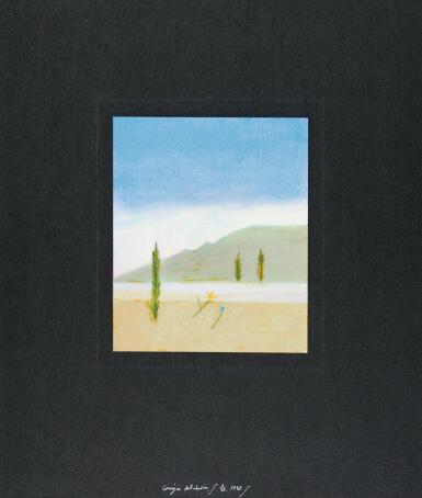 View full screen - View 1 of Lot 267. CRAIGIE AITCHISON, R.A. | CYPRESS TREES AT OPPEDETTE.