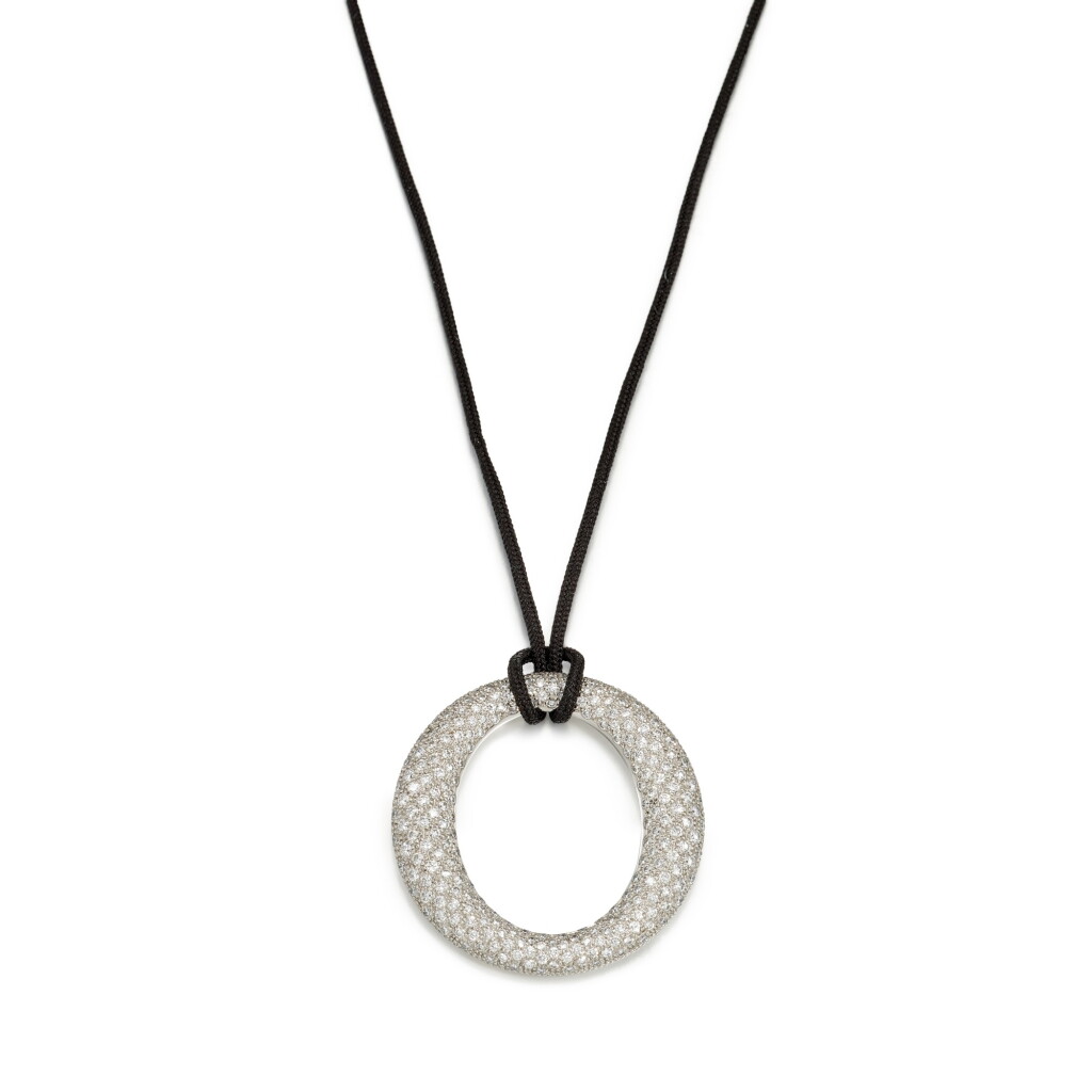 View full screen - View 1 of Lot 1746. Elsa Peretti for Tiffany & Co. | 'Sevillana' Diamond Pendant | Elsa Peretti 蒂芙尼 | 'Sevillana' 鑽石掛墜.