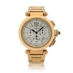Pasha, Ref. 2861 Yellow gold chronograph wristwatch with date and bracelet Circa 2006