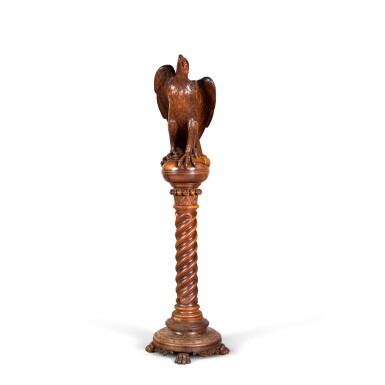 View full screen - View 1 of Lot 35. A Victorian carved walnut lectern, dated 1869.