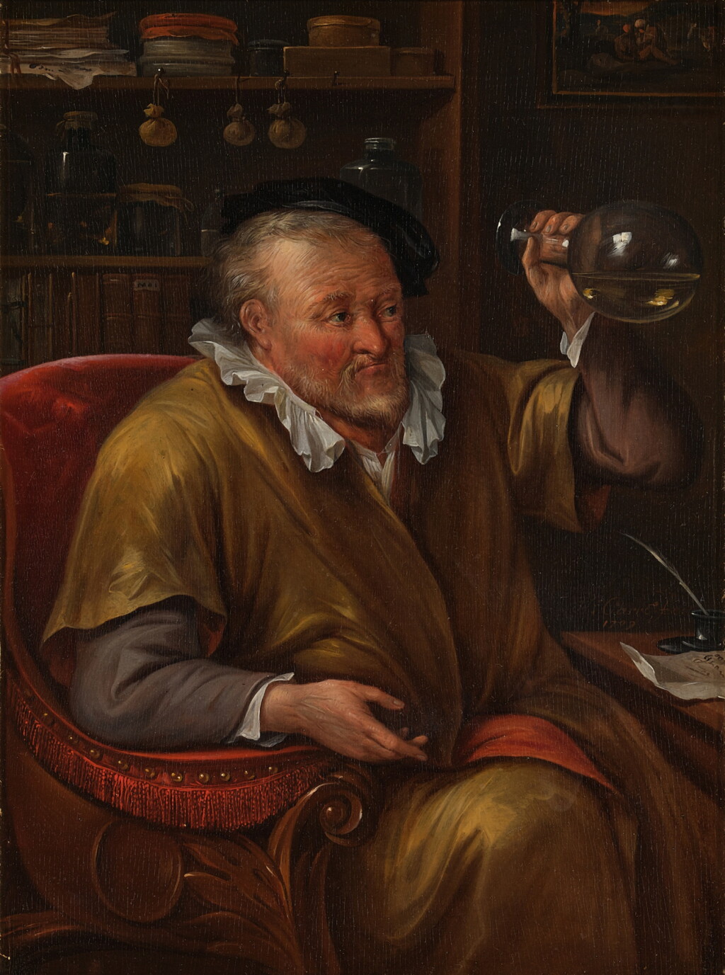 View full screen - View 1 of Lot 107. Alchemist in His Laboratory.