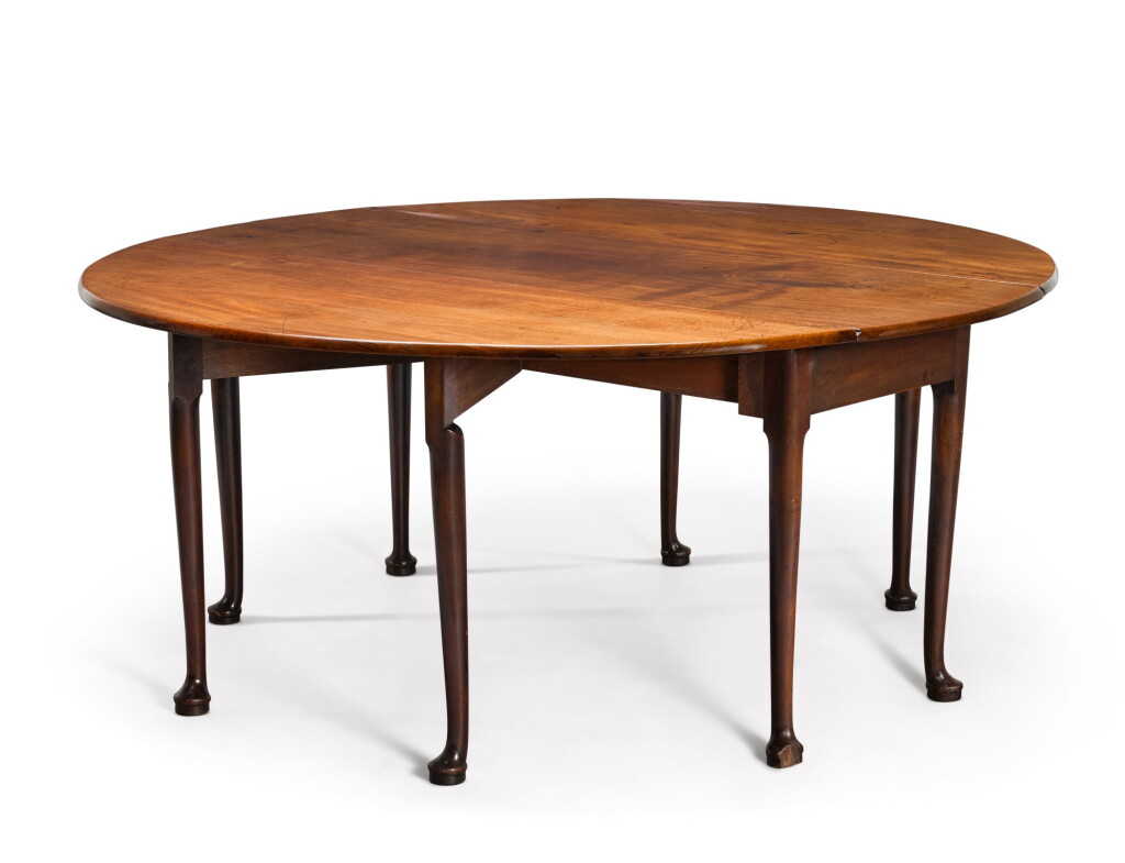 View full screen - View 1 of Lot 45. A George II oval mahogany twin-gateleg table, mid-18th century.