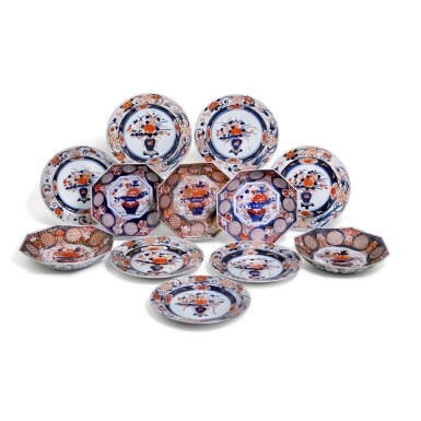 View full screen - View 1 of Lot 91. A Japanese Imari composite part-service, Edo period, circa 1700.