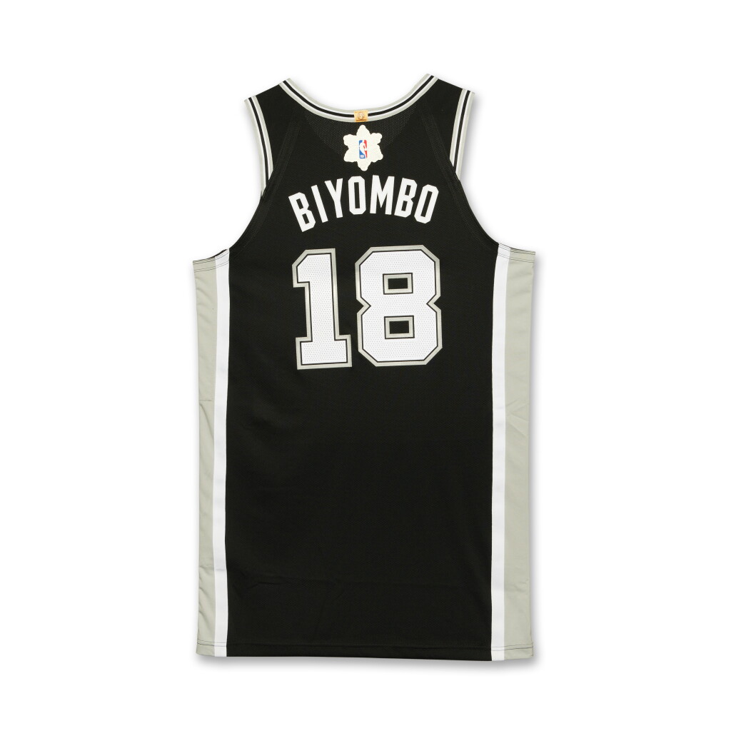 View full screen - View 1 of Lot 67. Bismack Biyombo ‘Christmas Day’ San Antonio Spurs 2025-2026 Game Issued Icon Edition Jersey.