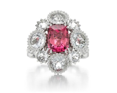 View full screen - View 1 of Lot 292. JAMES GANH | PINK TOURMALINE, AQUAMARINE AND DIAMOND RING RING/PENDANT, 'LANTERN'.