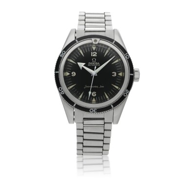 View full screen - View 1 of Lot 38. OMEGA | SEAMASTER 300, REF 2913-8 SC STAINLESS STEEL WRISTWATCH WITH BRACELET MADE IN 1960.