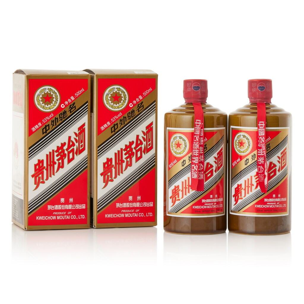 View full screen - View 1 of Lot 9850. 2021年產"五星牌"貴州茅台酒(陳釀) Kweichow Five Star Moutai Extra 2021 (2 BT50).