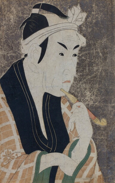 View full screen - View 1 of Lot 8. TOSHUSAI SHARAKU (ACTIVE 1794–1795), EDO PERIOD, LATE 18TH CENTURY | MATSUMOTO KOSHIRO IV AS THE FISH PEDDLER GOROBEI.