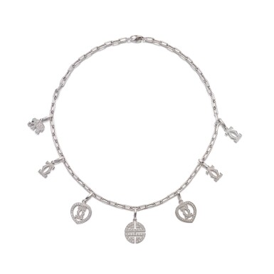 View full screen - View 1 of Lot 405. Diamond Charm Necklace | 卡地亞 | 鑽石吊墜項鏈.