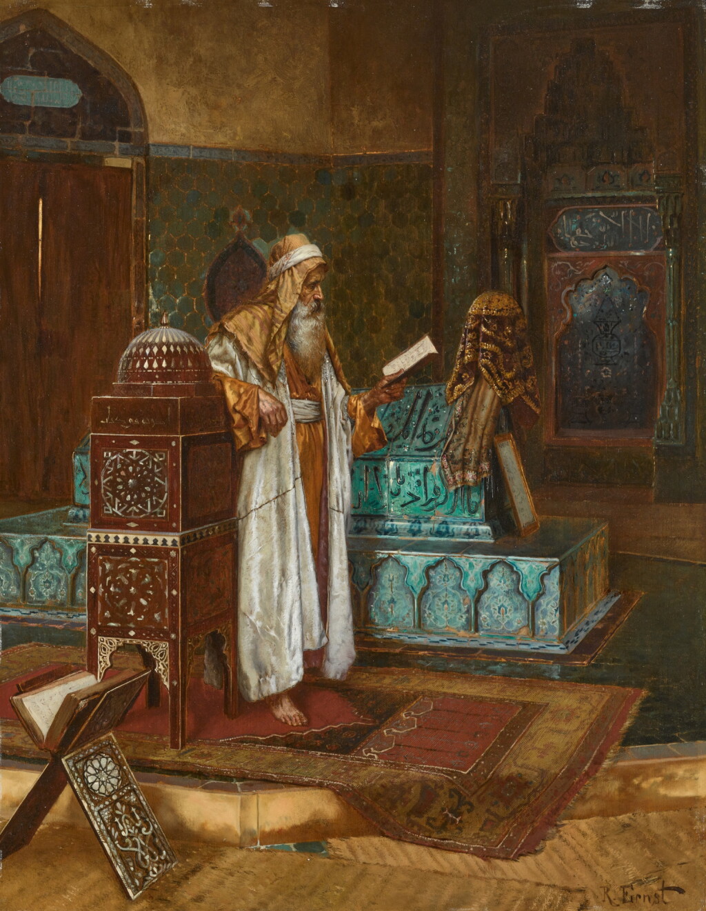View full screen - View 1 of Lot 215. Reciting the Koran.