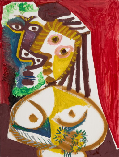 View full screen - View 1 of Lot 107. Homme et femme au bouquet | 《男子與持花的女子》.
