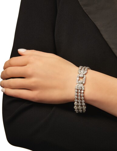 View full screen - View 1 of Lot 39. CARTIER | DIAMOND BRACELET.