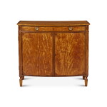 A George III Satinwood and Rosewood Bowfront Side Cabinet, Circa 1780
