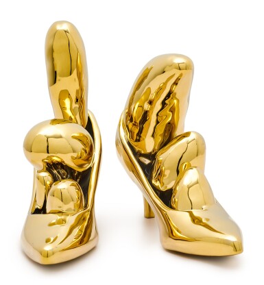 View full screen - View 1 of Lot 21. High-Heels (Gold) | 高跟鞋(金色).