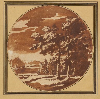 View full screen - View 1 of Lot 50. A rider and other figures traversing a landscape.