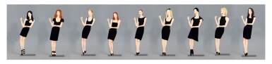 View full screen - View 1 of Lot 33. Black Dress (cutout edition) (Schröder 664-672).