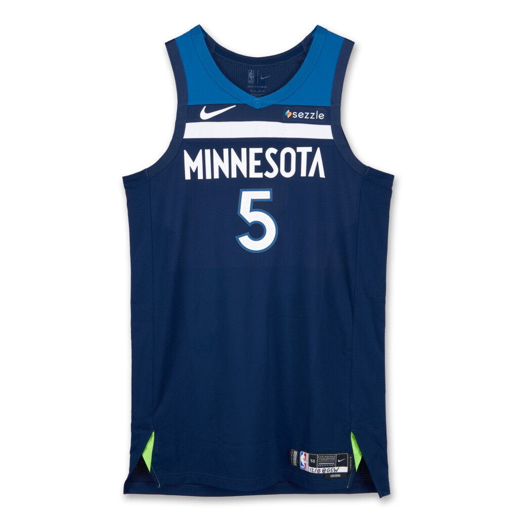 View full screen - View 1 of Lot 3. Anthony Edwards Minnesota Timberwolves 2024-2025 Game Worn Icon Edition Jersey .