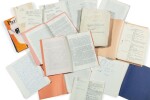 Peter Ustinov. Various short stories and screenplay. Autograph manuscripts : Lady L, Dreams of Papua, Frontiers of the Sea and The Velvet Knife | Peter Ustinov. Nouvelles variées et scenario. Manuscrits autographes : Lady L, Dreams of Papua, Frontiers of the sea and The Velvet Knife
