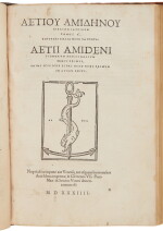 Aetius Amidenus, Biblion iatrikon tomos a, Venice, Aldus, 1534, near-contemporary French calf