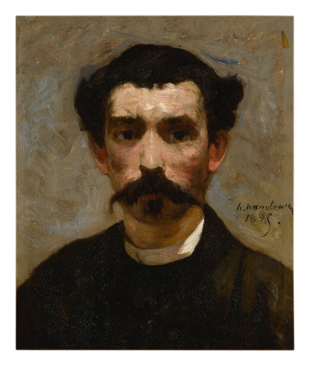 View full screen - View 1 of Lot 134. HECTOR HANOTEAU | PORTRAIT OF A MAN WITH A MUSTACHE.