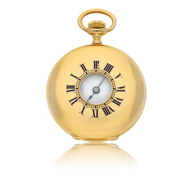 View full screen - View 1 of Lot 111. PATEK PHILIPPE | RETAILED BY A.H. RODANET: A PINK GOLD DEMI HUNTING CASED WATCH CIRCA 1900.