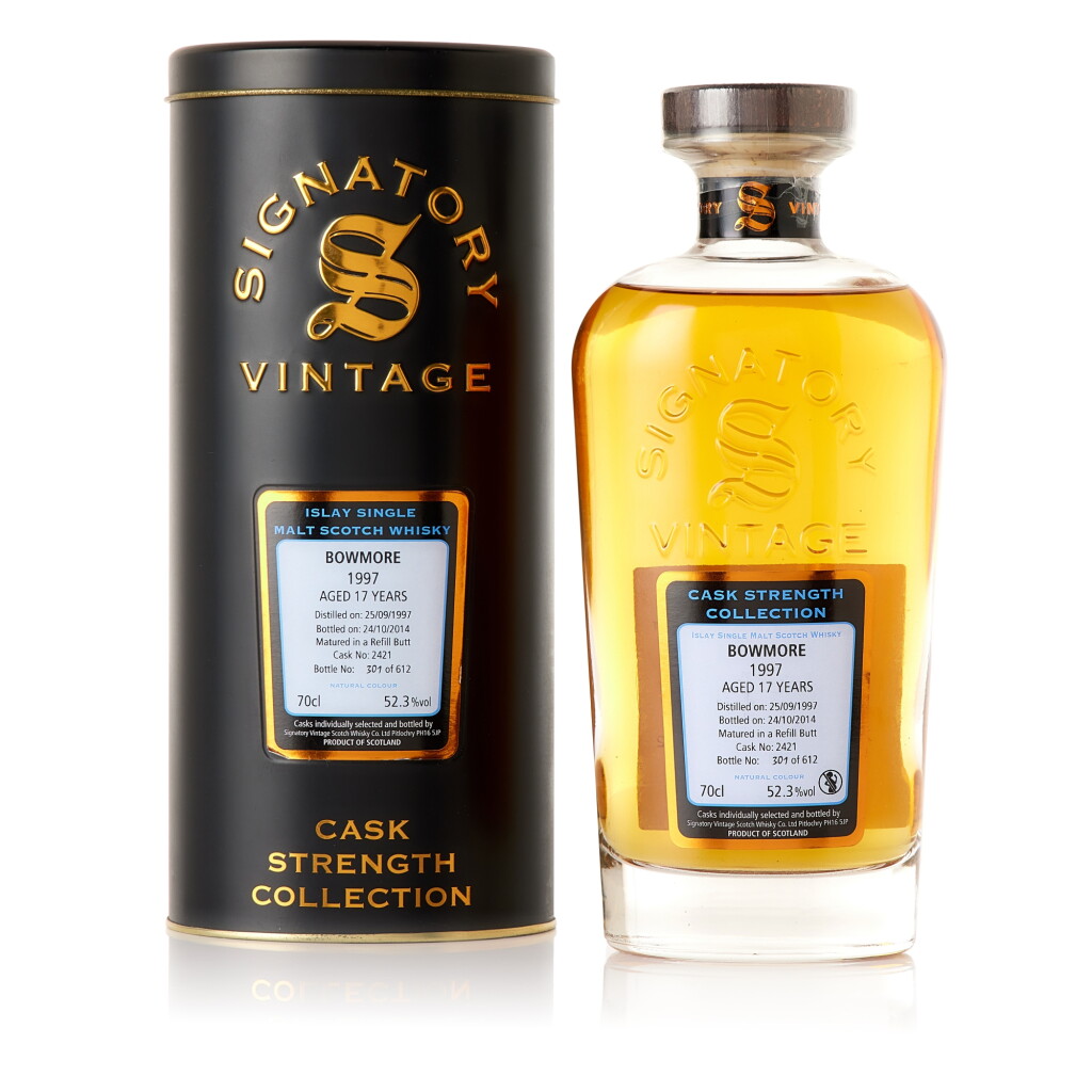 View full screen - View 1 of Lot 6559. Bowmore 17 Years Old Cask #2421 by Signatory Vintage 52.3 abv 1997 (1 BT70).