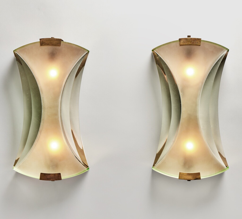 View full screen - View 1 of Lot 187. Pair of Wall Lights.
