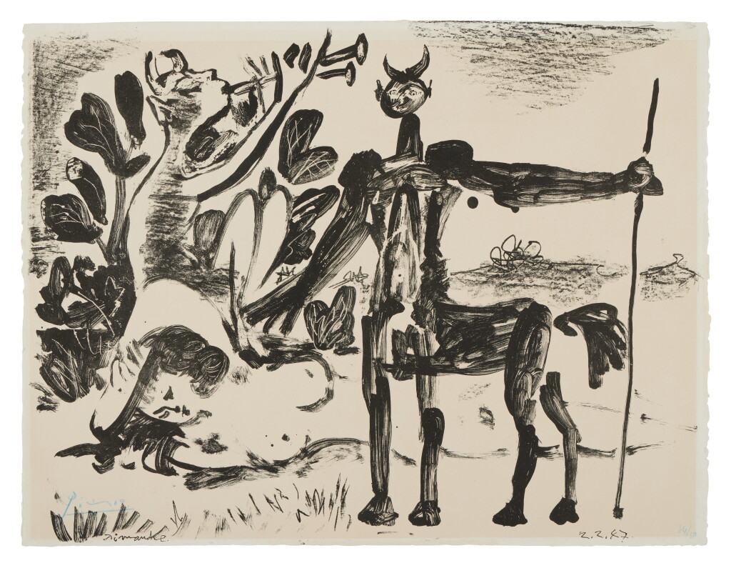 View full screen - View 1 of Lot 832. Centaure et bacchante avec un faune.