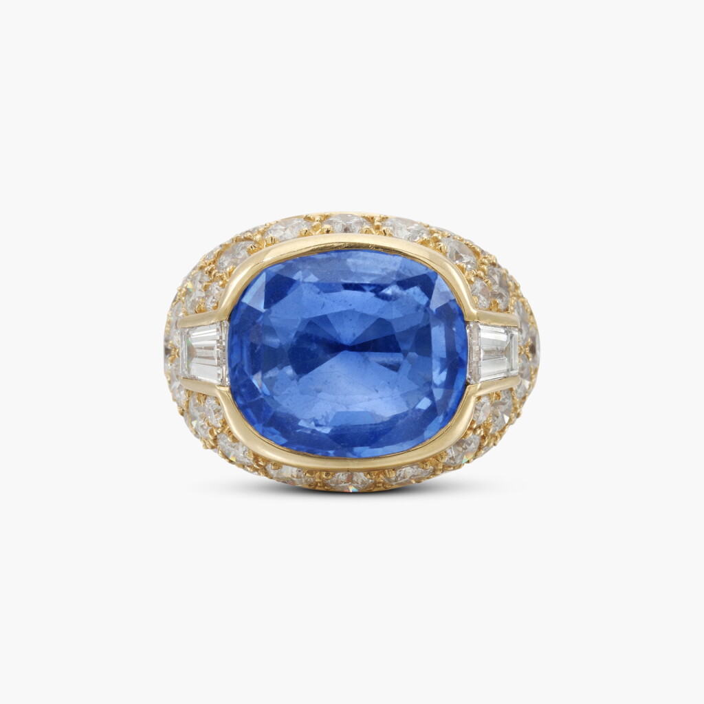 View full screen - View 1 of Lot 690. Sapphire and Diamond Ring.
