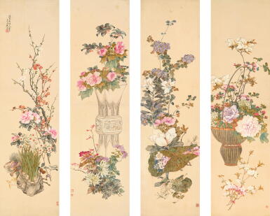 View full screen - View 1 of Lot 2583. 居巢 四時芳菲 | Ju Chao, Blooming Flowers in Profusion .