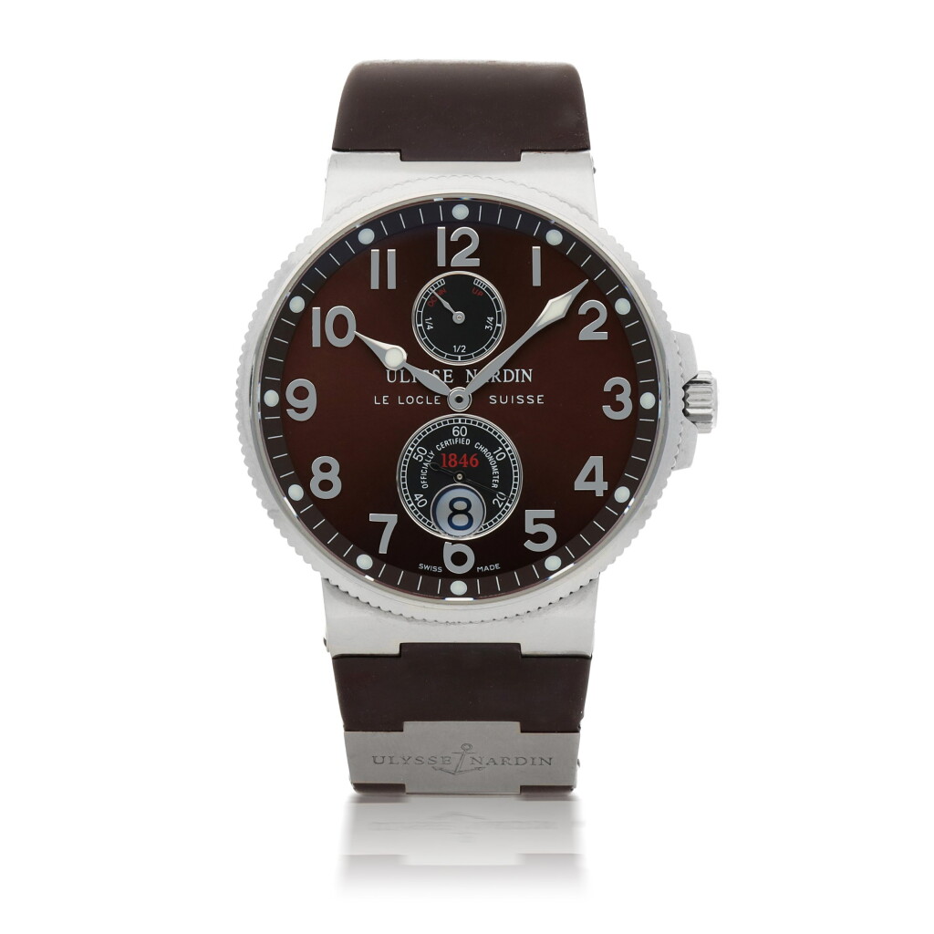 View full screen - View 1 of Lot 926. MAXI MARINE CHRONOMETER, REF 263-66 STAINLESS STEEL WRISTWATCH WITH DATE AND POWER-RESERVE INDICATION CIRCA 2015 .