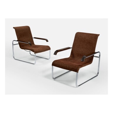 View full screen - View 1 of Lot 223. MARCEL BREUER | PAIR OF ARMCHAIRS, MODEL NO. B35.