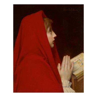 View full screen - View 1 of Lot 3. JULES JOSEPH LEFEBVRE | THE RED CLOAK.