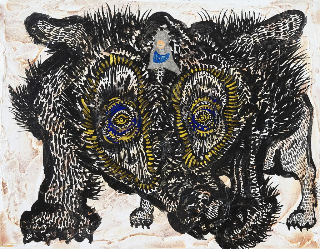 View full screen - View 1 of Lot 5535. Amaneku Yamainu-sama (Wild Mountain Dog), Standing and Watching on the Rain of the Full Moon | 野生山狗大人,在月圓下站觀細雨.