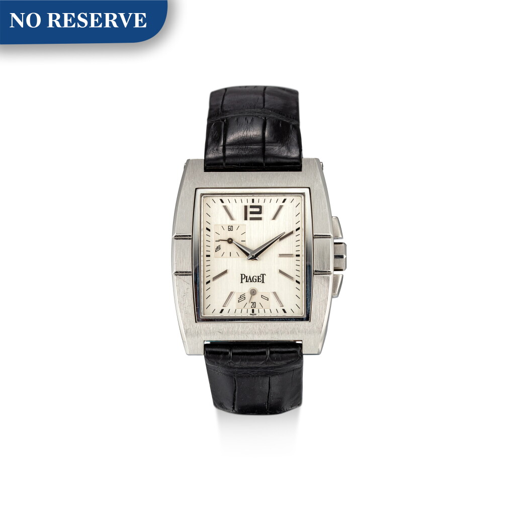 全螢幕檢視 - 查看607 PIAGET | UPSTREAM, REFERENCE P10021, A STAINLESS STEEL WRISTWATCH WITH POWER RESERVE INDICATION, CIRCA 2000的1