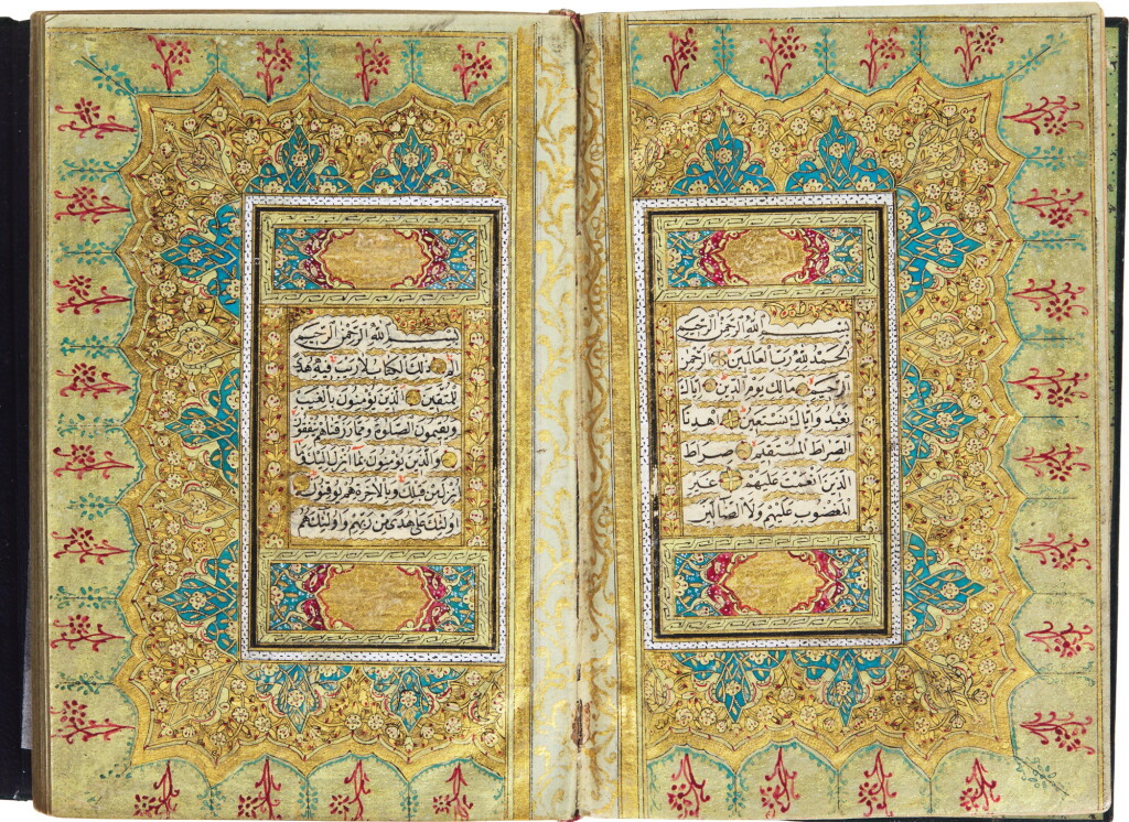 View full screen - View 1 of Lot 74. AN ILLUMINATED QUR’AN, COPIED BY MIR HAFIZ IBRAHIM, KNOWN AS AL-'AFIF, TURKEY, OTTOMAN, DATED 1245 AH/1829-30 AD.