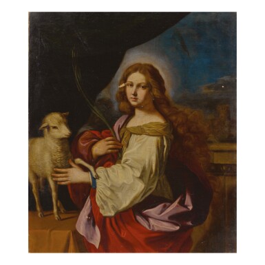 View full screen - View 1 of Lot 65. ATTRIBUTED TO CESARE GENNARI | SAINT AGNES.
