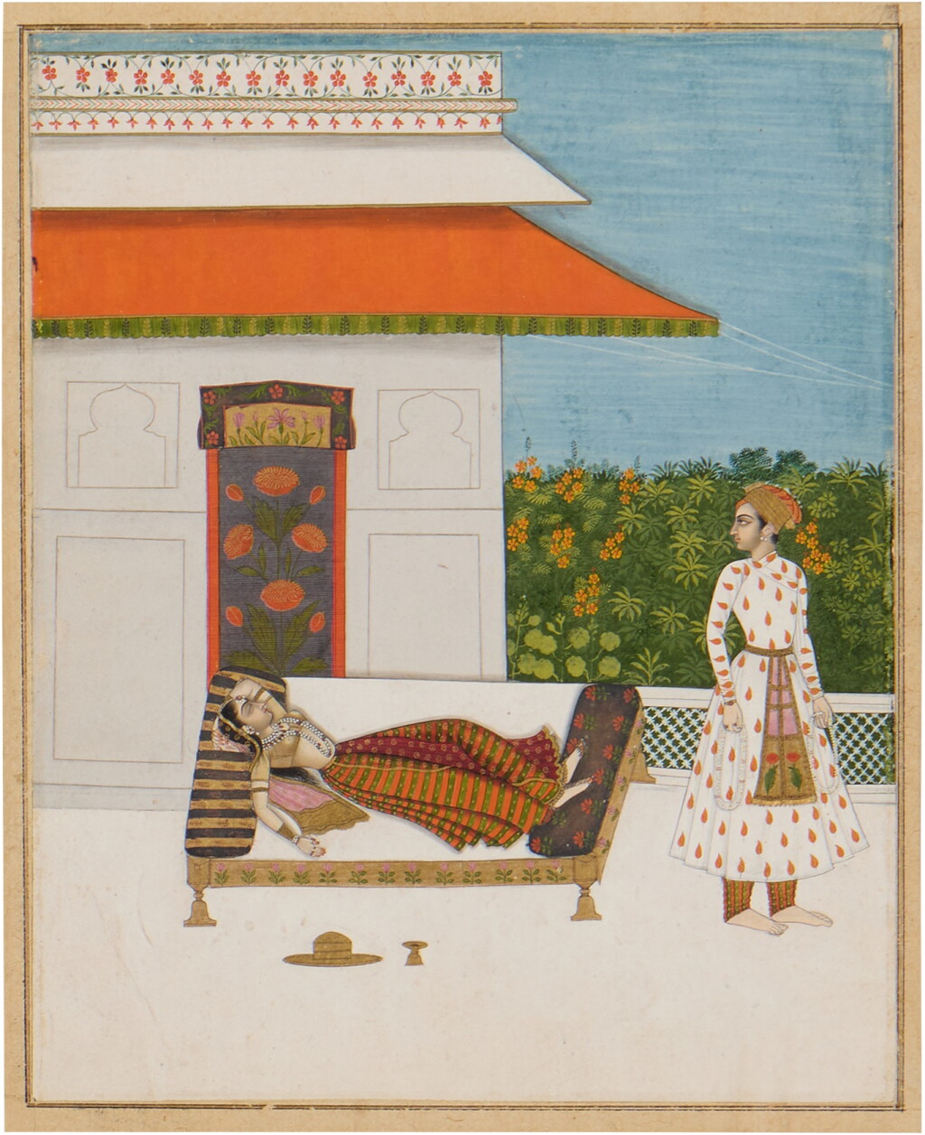View full screen - View 1 of Lot 546. An illustration to a Ragamala series: Lalita Ragini, Provincial Mughal, mid-18th century.