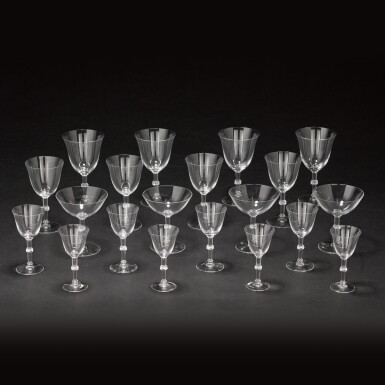 View full screen - View 1 of Lot 81. A Lalique 'Beaugency' pattern part table service, modern.