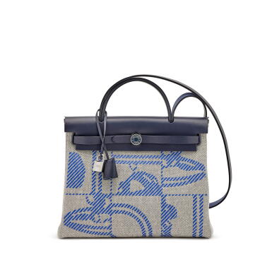 View full screen - View 1 of Lot 140. Brides de Gala and Blue Indigo Herbag 31 Blue Enamel Hardware, 2022.