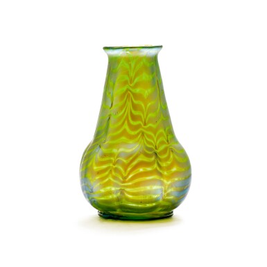 View full screen - View 1 of Lot 2. An Art Nouveau irridescent lustre 'Phaenomen' type vase, attributed to Loetz.