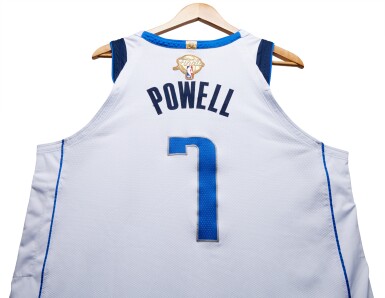 View full screen - View 1 of Lot 42. Dwight Powell Dallas Mavericks 2024 NBA Finals Game Worn Association Edition Jersey | Game 2.
