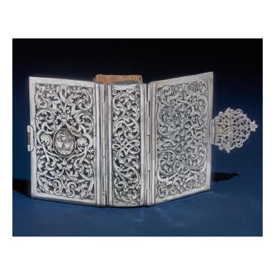 View full screen - View 1 of Lot 11. A German Silver Book Binding, Maker's Mark A Fleur De Lys with Two Stars, Nuremberg, 1698-1706.