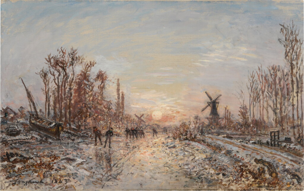 View full screen - View 1 of Lot 316. Skaters on a Canal in Holland.