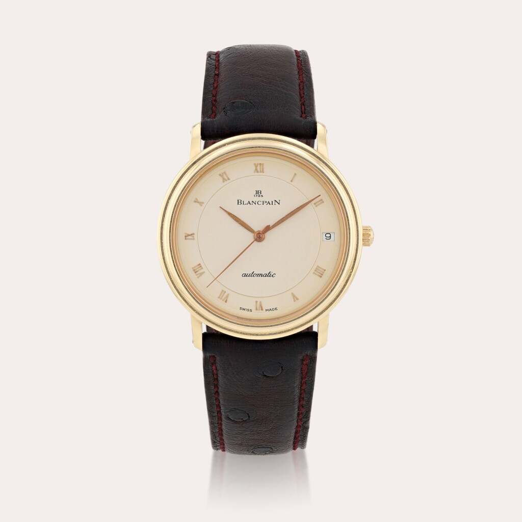 View full screen - View 1 of Lot 421. Villeret Montre bracelet en or jaune avec date | Yellow gold wristwatch with date Vers 2010 | Circa 2010.