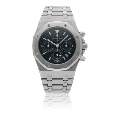 View full screen - View 1 of Lot 76. AUDEMARS PIGUET | 'KASPAROV' ROYAL OAK, REF 25860ST, STAINLESS STEEL CHRONOGRAPH WRISTWATCH WITH DATE AND BRACELET, CIRCA 2005.