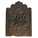 Cast Iron 'The Rescue of Susanna by Daniel' Fireback, France, 18th Century