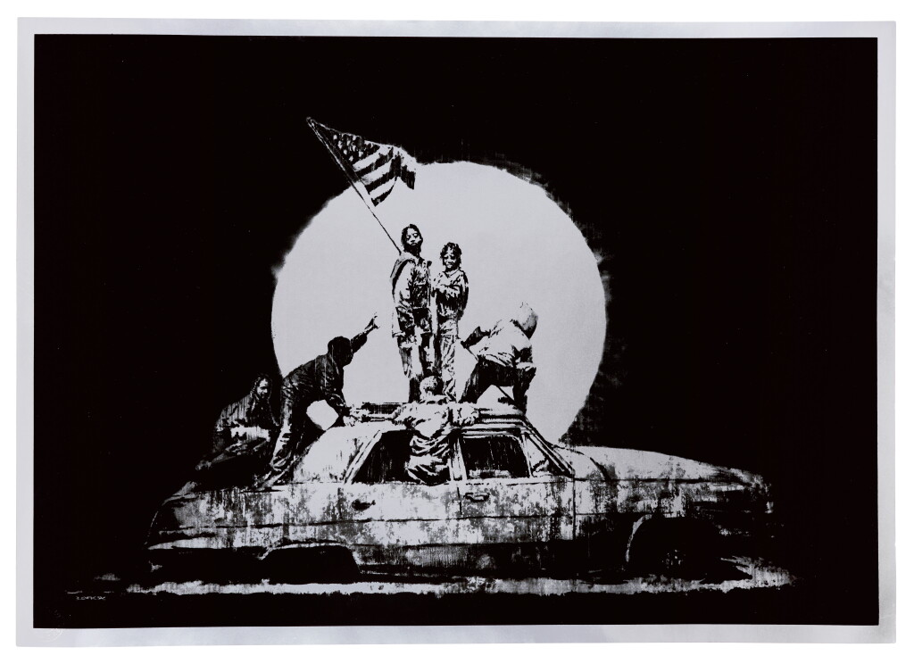 View full screen - View 1 of Lot 20. BANKSY | FLAG (SILVER).